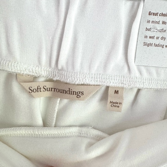 NWT Soft Surroundings White Straight Leg Pull-On Leggings Mid-Rise Pants Medium - Picture 6 of 10